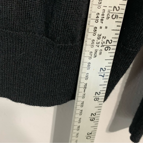 Jos A. Bank Traveler black 1/4 zip merino wool mock turtleneck sweater. Size L - Picture 6 of 10